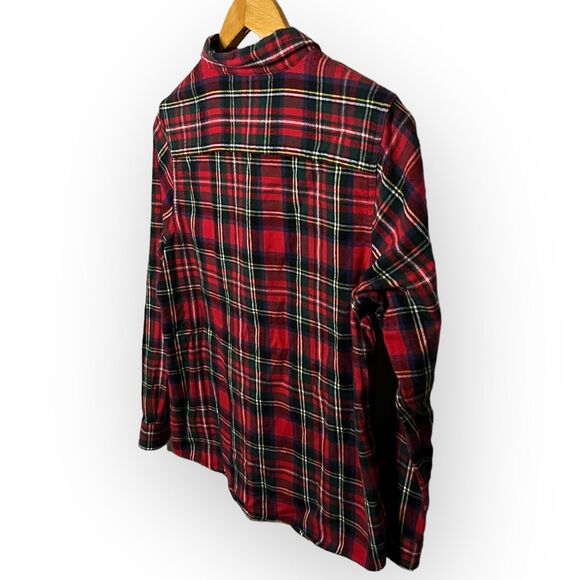 L.L. Bean Women's Classic Red Plaid Button Down Relaxed Fit Flannel Shirt Sz XS - Picture 9 of 14